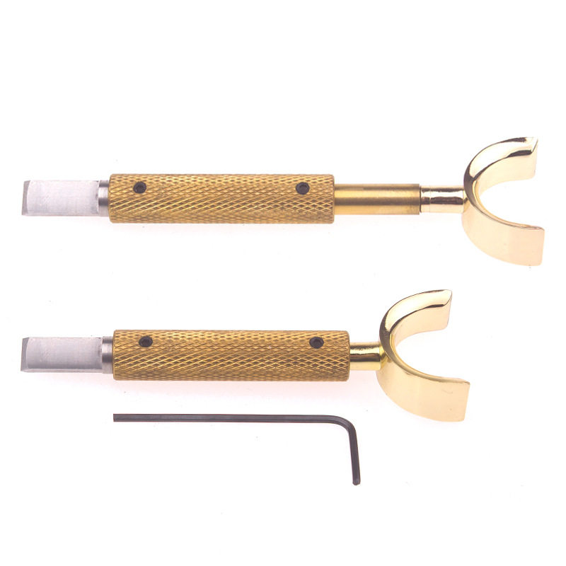 diy植鞣革皮雕美式旋转刻刀纯铜手工雕刻刀手缝皮艺牛皮皮革工具