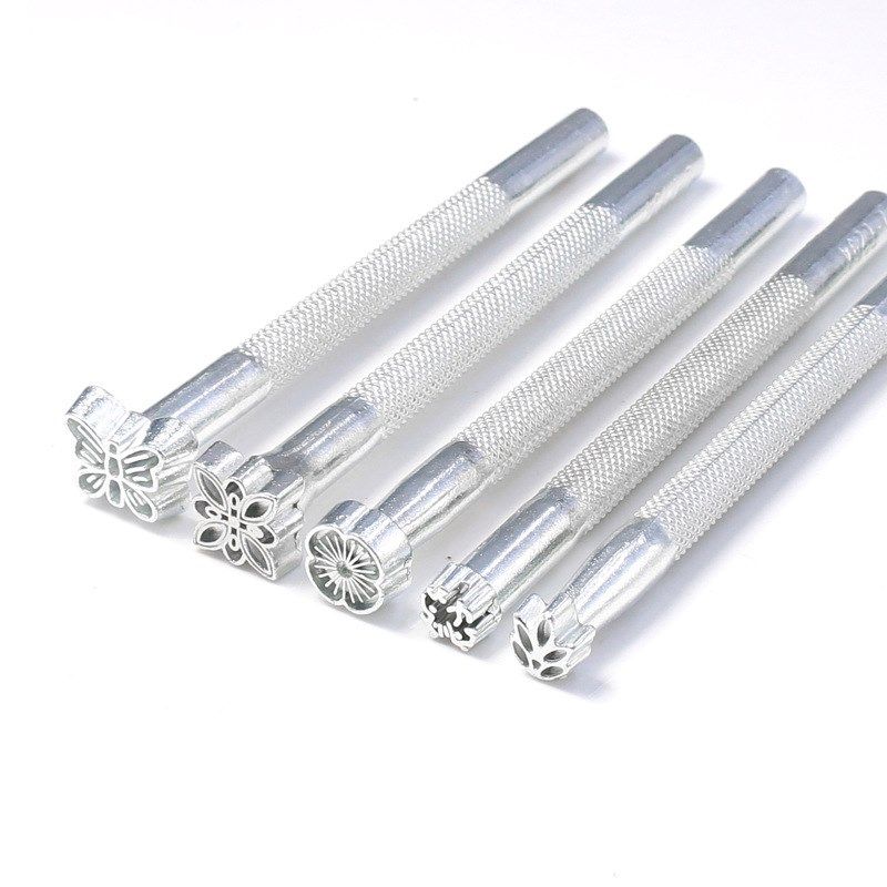 DIY皮革模型手办图案印花工具 皮革唐草皮艺包包印花冲子20件套装