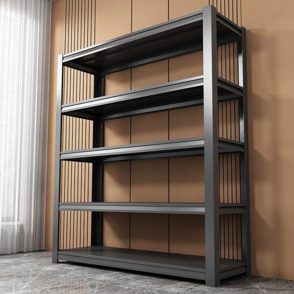 通体立柱置物架仓储货物架家用多层角钢杂物架超市展示架碳钢货架