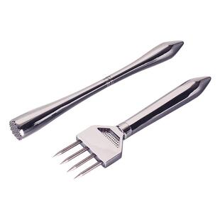 全金属四叉冰锥碎冰棒 锌合金碎冰棒捣碎棒凿冰器 酒吧调酒师工具