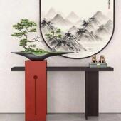 饰桌简约靠墙装 新中式 艺术玄关古典风端予岑实木过道玄关台装 饰柜