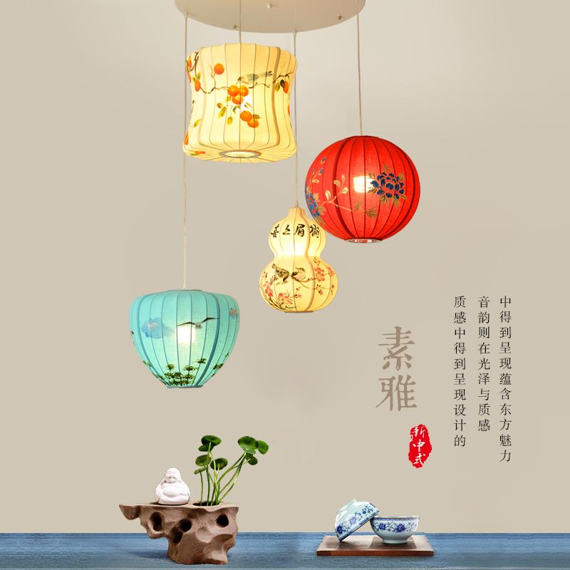 新中式吊灯中国风仿古餐厅火锅店民宿农家乐茶室过道阳台装饰灯笼