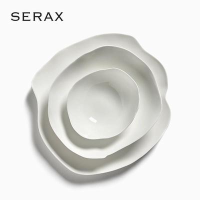 比利时Serax不规则骨瓷餐具盘子碗白色 异形餐盘陶瓷荷叶盘甜品碟