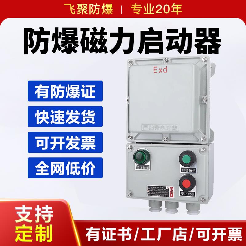 BQC53防爆磁力启动器三相电机控制箱水泵风机按钮电磁开关箱220V