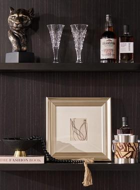 意式高级感软装摆件装饰画花器酒柜组合酒馆咖啡厅餐厅会所边柜