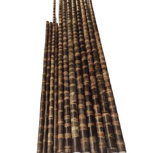 棕竹金丝竹密节手工打磨实心竹棍教鞭杆登山杖手杖拐杖原料武术棍