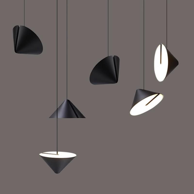 北欧简约设计师样板间餐厅吧台卧室床头柜书房酒店前台可旋转吊灯