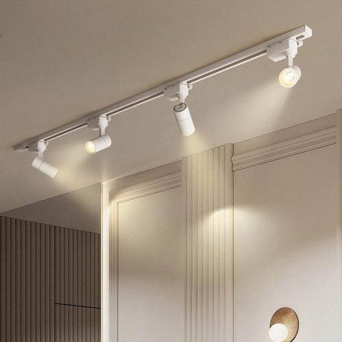 客厅滑动轨道灯长条背景墙投光无主灯明装服装店展厅LED射灯超亮