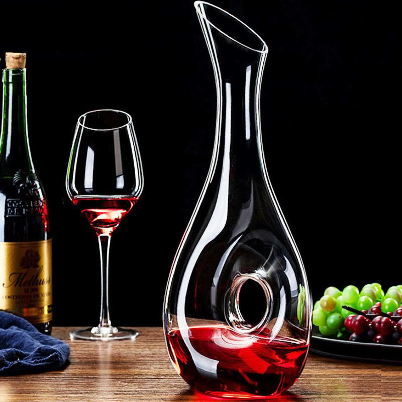 水晶玻璃 红酒醒酒器大小号u型家用 分酒器葡萄酒酒壶酒具徐小