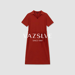 连衣裙 SS044233 莱赛尔三醋酸POLO短袖 R0W风立裁显瘦夏季