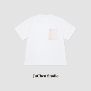 T恤 口袋宽松短袖 SS013633简约休闲穿搭 山系户外风设计感链式 夏季