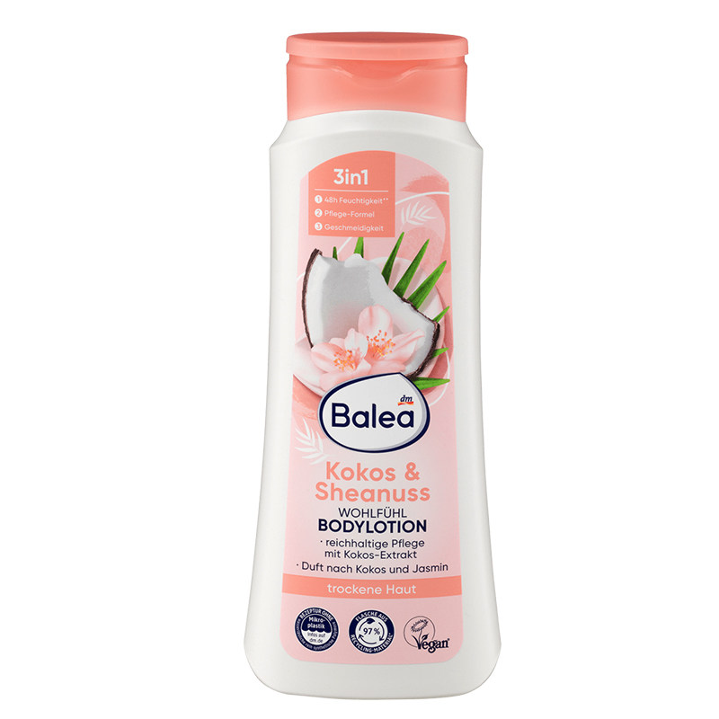 balea椰子和乳木果身体乳400ml/瓶-保税直发清仓特价