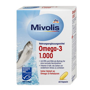 德国mivolis深海鱼油胶囊DHA omega-3 1000   到期2027-1