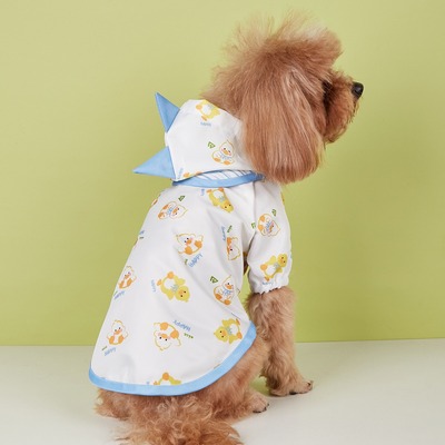 泰迪柯基金毛宠物衣服卡通护肚子狗狗雨衣大型犬PU狗用品