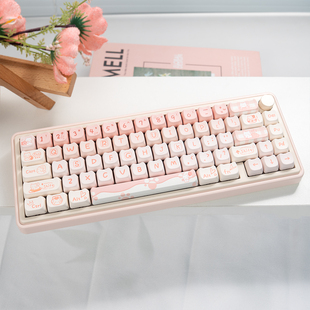 104 猫形MAO派对小猫键帽MAC可爱pbt热升华HI75 F99 S99 F87 HI8