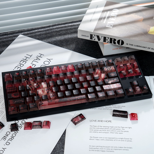 失落爱丽丝主题透光键帽原厂高度适配机械键盘61/68/75/84/87/104