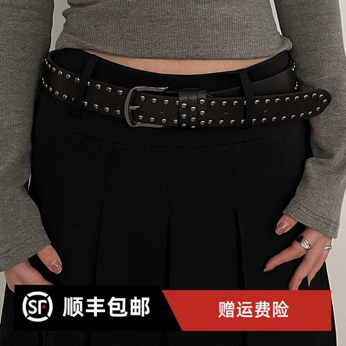 2026新款皮带女牛仔裤百