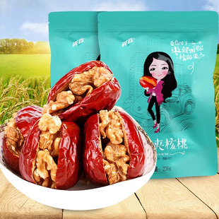 枣夹核桃238g袋装山西特产休闲红枣夹核桃仁网红独立包装小零食枣