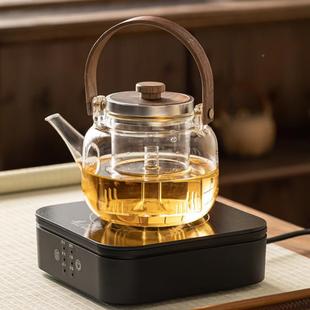小型蒸煮茶壶电陶围炉加热璃HHG烧水壶家茶具用炉煮茶玻器套装