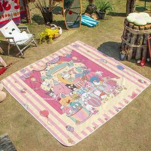 少女心ins便携春秋游野餐布大尺寸 卡通野餐垫户外郊游沙滩草坪垫
