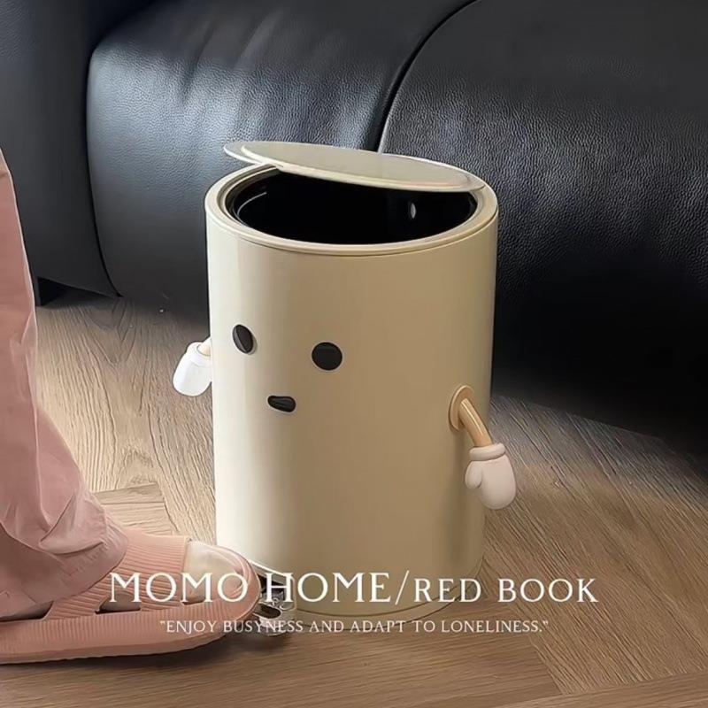 垃圾桶奶油风脚踏式纸篓家用高级感卫生间厕所垃圾筒带盖子收纳桶