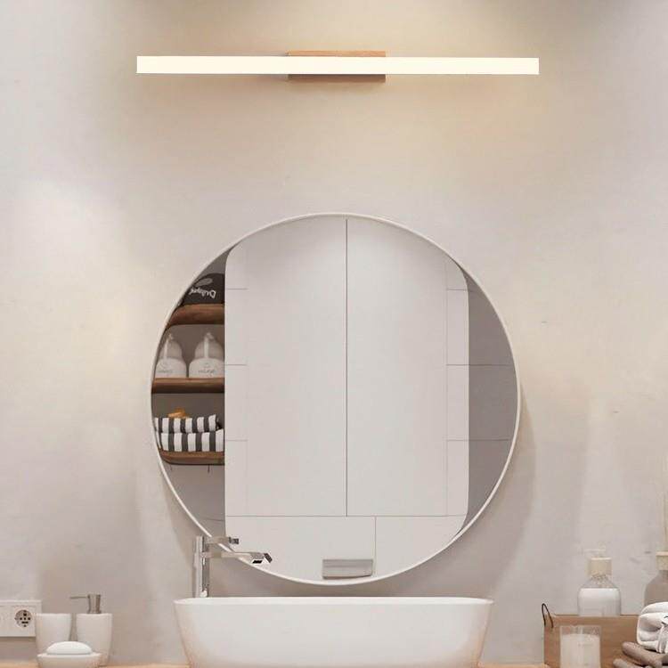 镜前灯北欧原木浴室LED灯2024年新款日式家用梳妆台洗手间长条灯