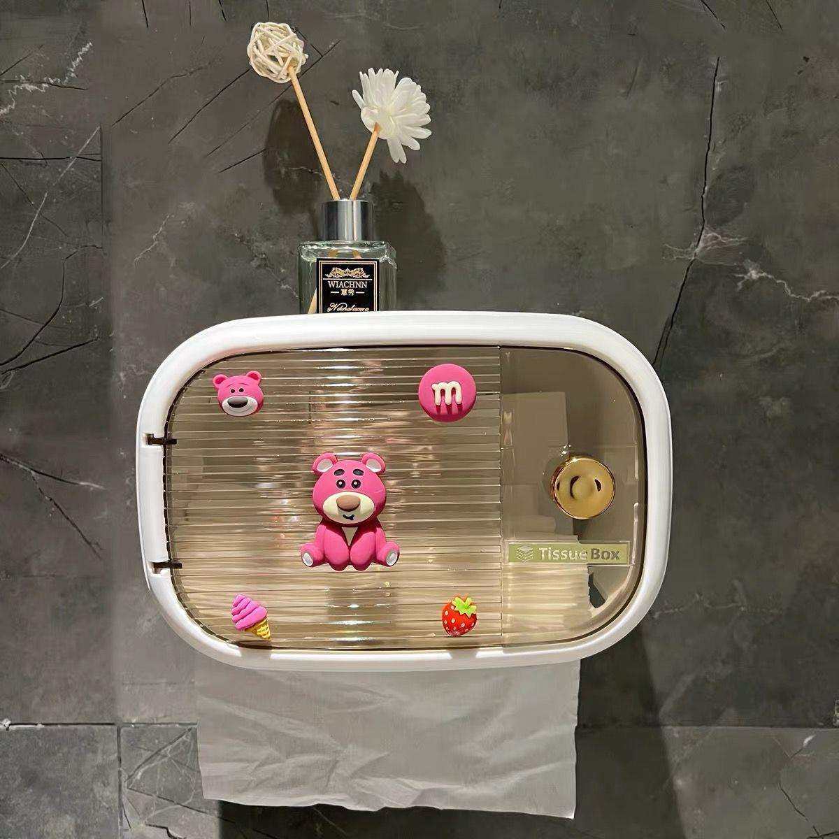 卫生间免打孔纸巾盒置物架卡通厕所防水壁挂式浴室卷纸抽纸厕纸盒,橡塑材料及制品,亚克力管/有机玻璃管,淘宝优惠券,粉丝福利购,淘宝优惠卷