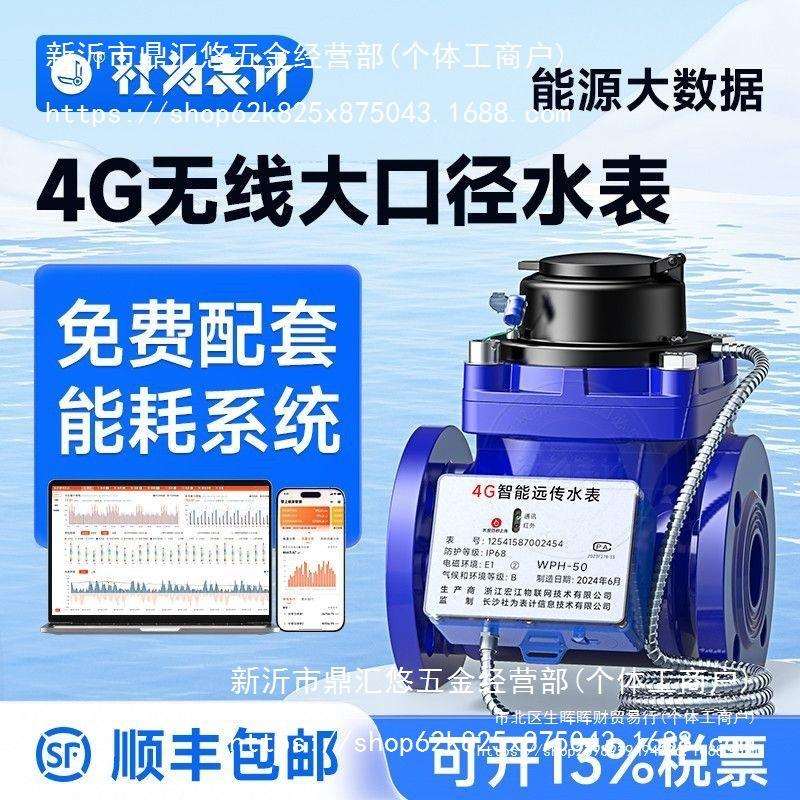 工业大口径智能水表 4G/NB无线远传水表 法兰水表DN50/100赠系统