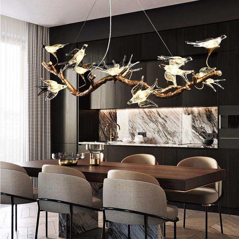 创意餐厅吊灯客厅书房茶室灯水晶琉璃全铜轻奢新中式个性小鸟吊灯,手表,配件,淘宝优惠券,粉丝福利购,淘宝优惠卷