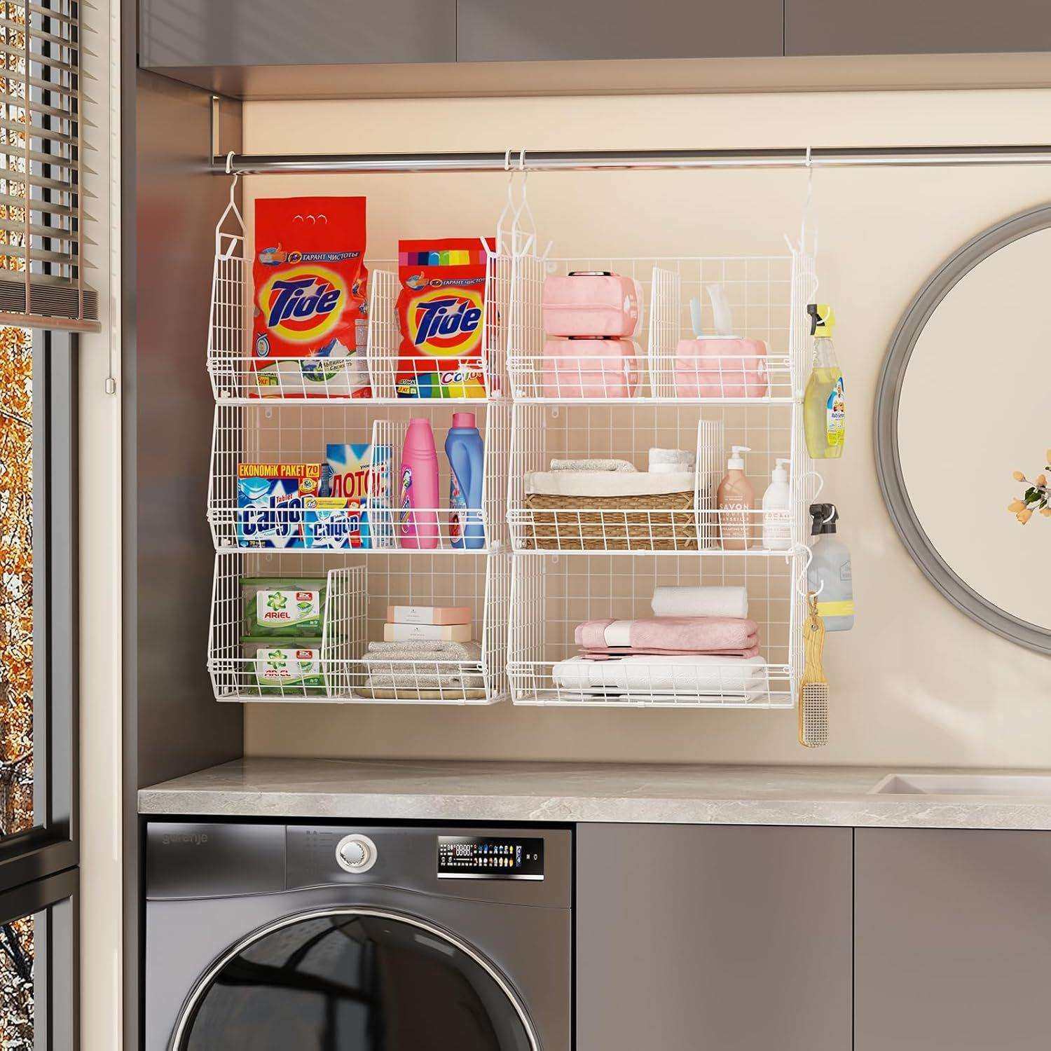 亚马逊爆款三层衣柜挂篮家用简约衣柜衣物收纳篮可折叠拆卸置物篮,橡塑材料及制品,亚克力管/有机玻璃管,淘宝优惠券,粉丝福利购,淘宝优惠卷