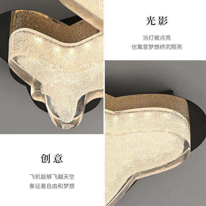 意式轻奢高级感儿童房吸顶灯2025新款儿童房间飞机卡通卧室护眼灯