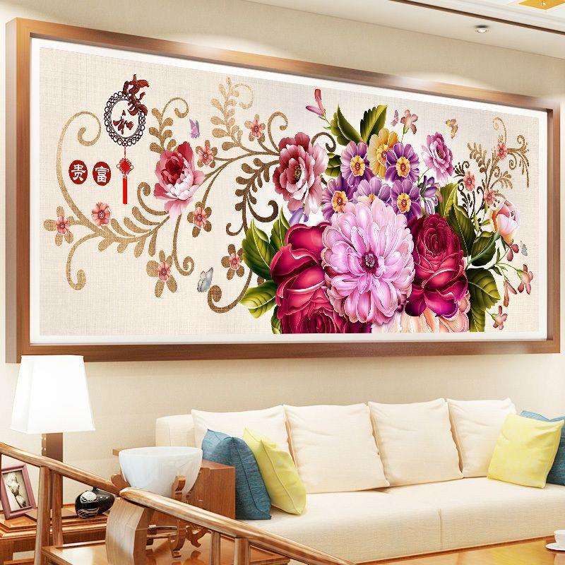2025新款钻石画满钻客厅家和万事兴贴十字绣花开富贵绣家用