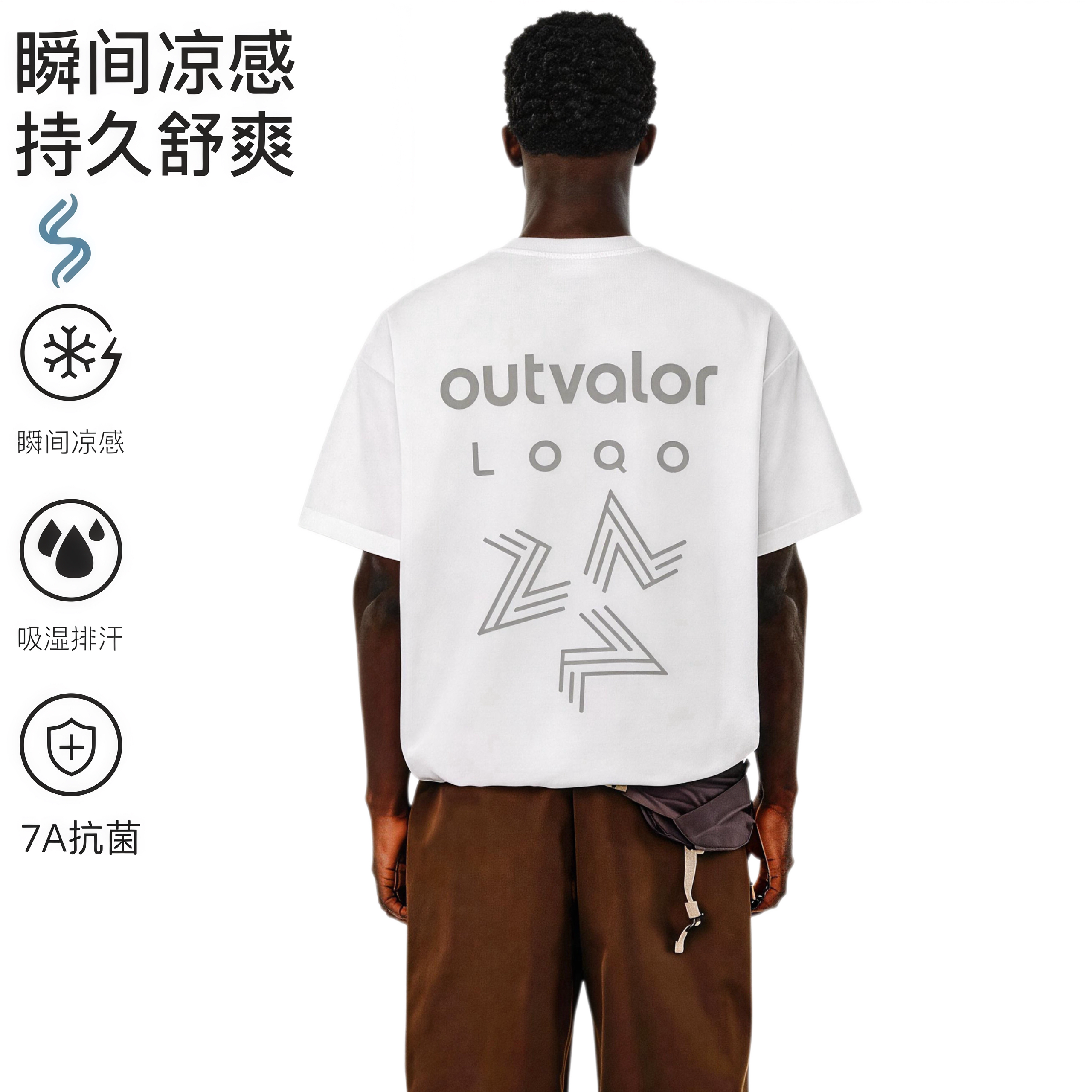 索罗娜7A抗菌夏季吸湿短袖 夏装户外运动健身休闲圆领情侣t恤男