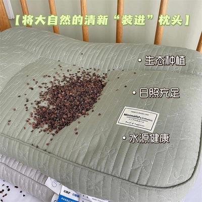 全荞麦皮壳枕头助睡眠护颈椎专用硬枕不塌陷颈椎枕芯家用分区