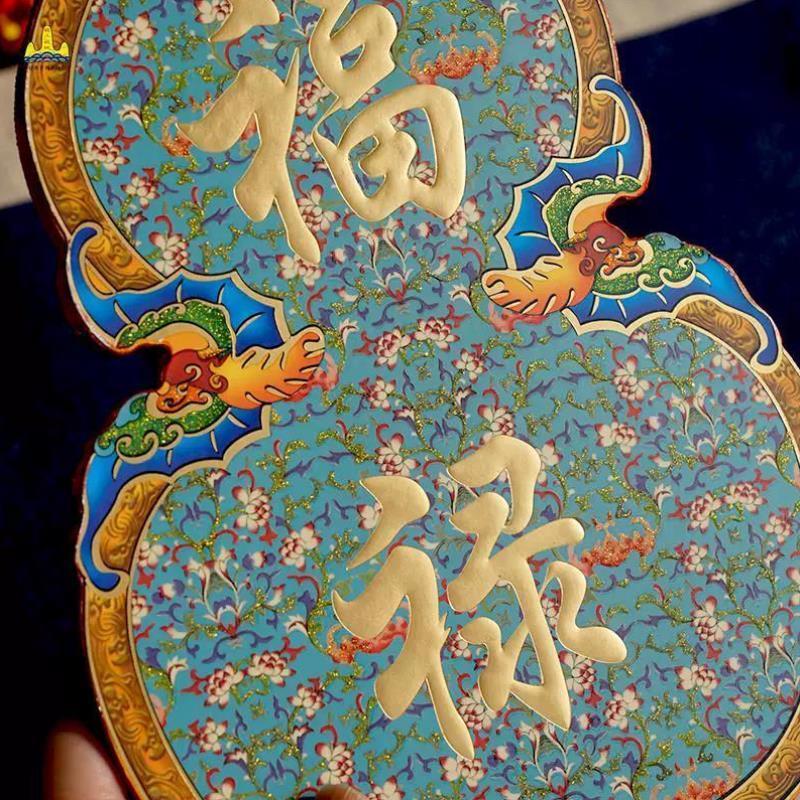 新年中国结入户大门上葫芦挂件新中式古风木质客厅背景墙面装饰