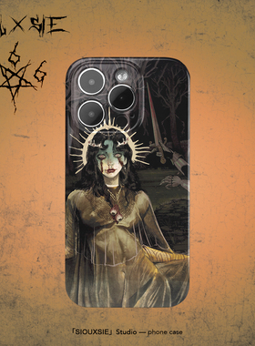 Siouxsie暗黑古典哥特风中世纪适用于苹果15promax艺术14plus小众13mimi/12高级感XR/11全包边软壳防摔保护套