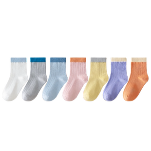 儿童袜子春秋纯棉男童女童学生袜男孩宝宝运动防臭中筒袜夏季薄款