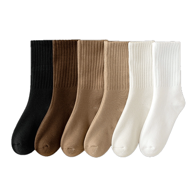 搭配鲨鱼裤的袜子女中筒袜秋冬