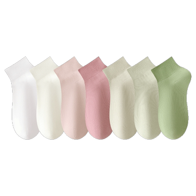 无骨袜子女中筒袜夏季薄款纯棉