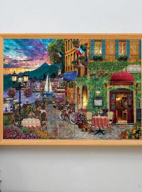 实木质拼图框1000片300 500 2000块70×50×75画框架定制相框挂墙