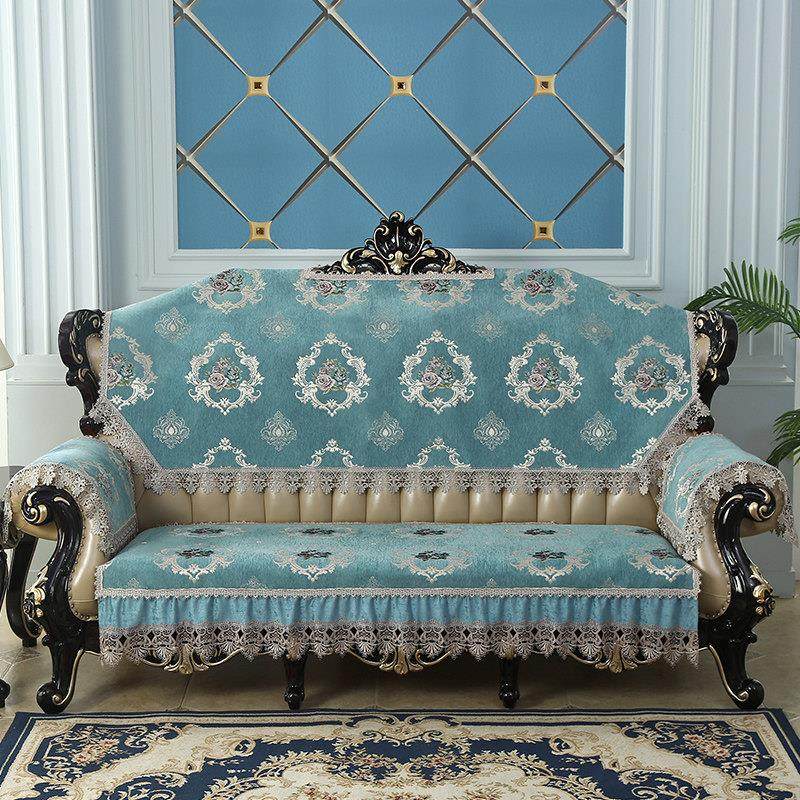 欧式沙发垫四季通用防滑定制123组合圆弧形U型贵妃垫靠背巾扶手巾