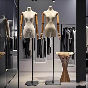 挂件手韩版小胸锁骨平胸模特道具女半全身服装店假人偶模特展示架