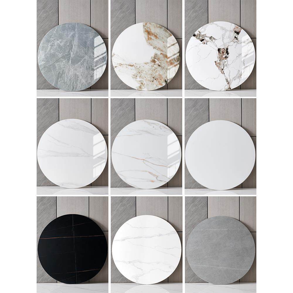 岩板转盘家用圆桌餐桌转盘大理石圆桌面圆盘桌旋转石转盘台面定制