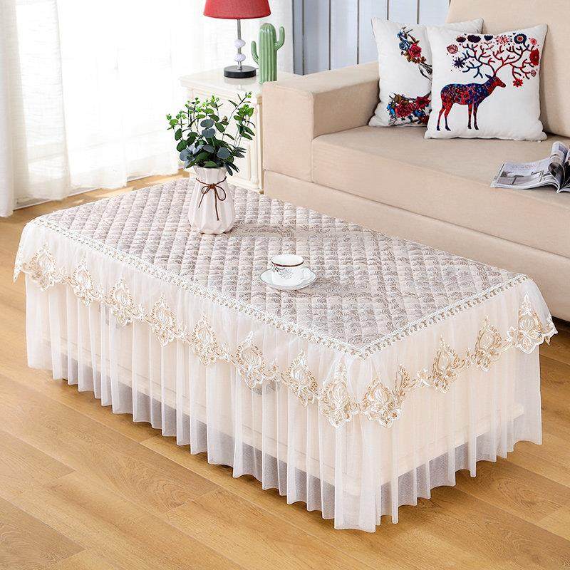 防滑茶几桌布套罩全包简约现代蕾丝客厅盖布垫长方形茶机桌罩台布,居家布艺,桌布,淘宝优惠券,粉丝福利购,淘宝优惠卷