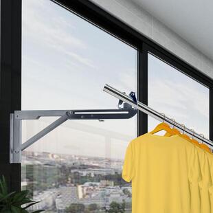 沛晴 可拆解晾衣架窗户免打孔晒衣服阳台固定晒被竿子置地收纳杆