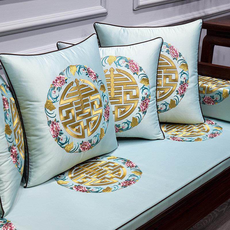 中式抱枕靠垫沙发布艺靠包1160中国风古典床头大靠枕含芯腰靠背
