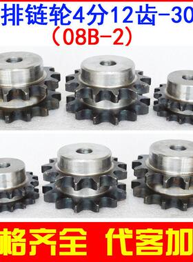 双排炼轮 双炼条齿轮 08B 4分 31 32 33 34 35 36 38 40 42-60齿