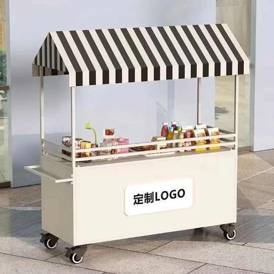 户外摆摊小推车夜市摊位架可移动花车集市售卖车超市促销小吃餐车