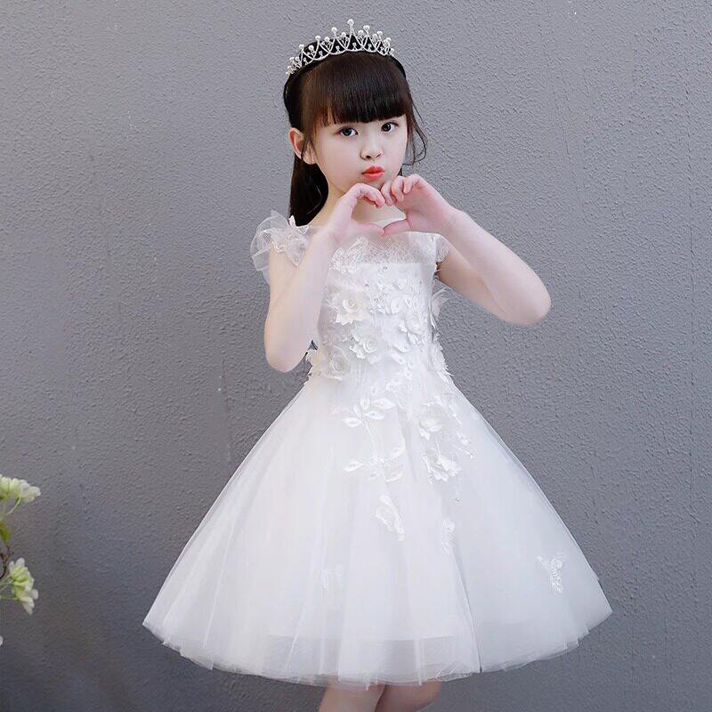 女童夏季公主连衣裙2026新款女孩生日宴礼服花童蓬蓬裙儿童演出服