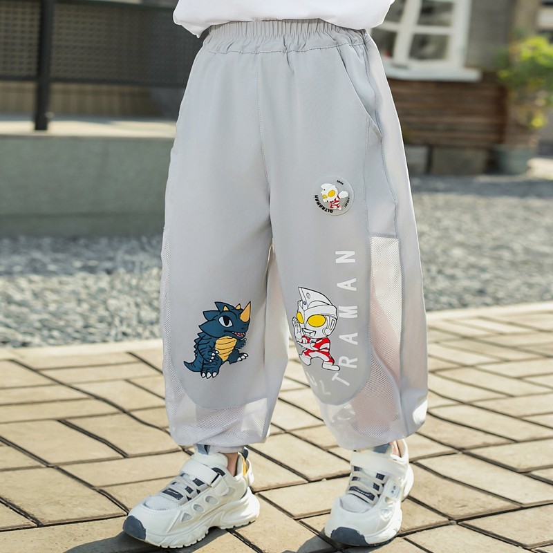 英国NextRoad奥特曼男童夏季新款薄款裤子宝宝时尚速干防蚊休闲裤